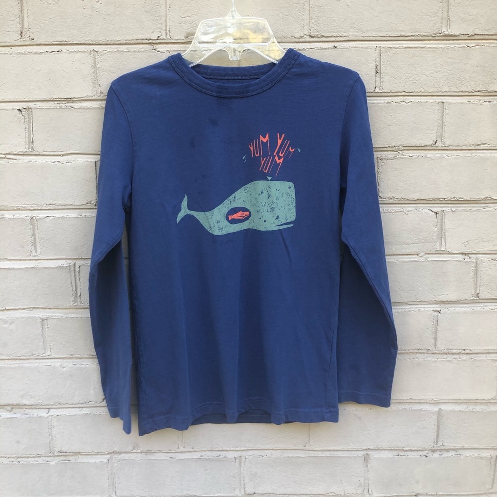 Mini Boden Size 9/10 Whale Long Sleeve T-Shirt